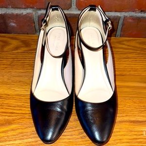 Cole Haan cut out strap wedges